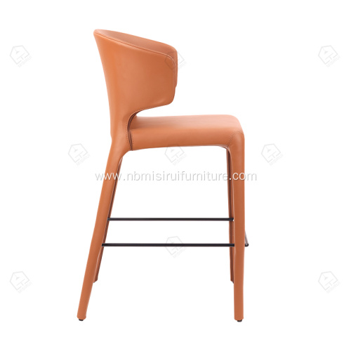 Stylish curved backrest bar chair